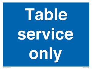 Table service only